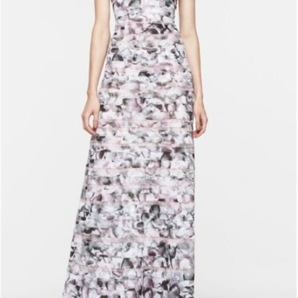 Bcbgmaxazria Erika Layered Tiered Gown